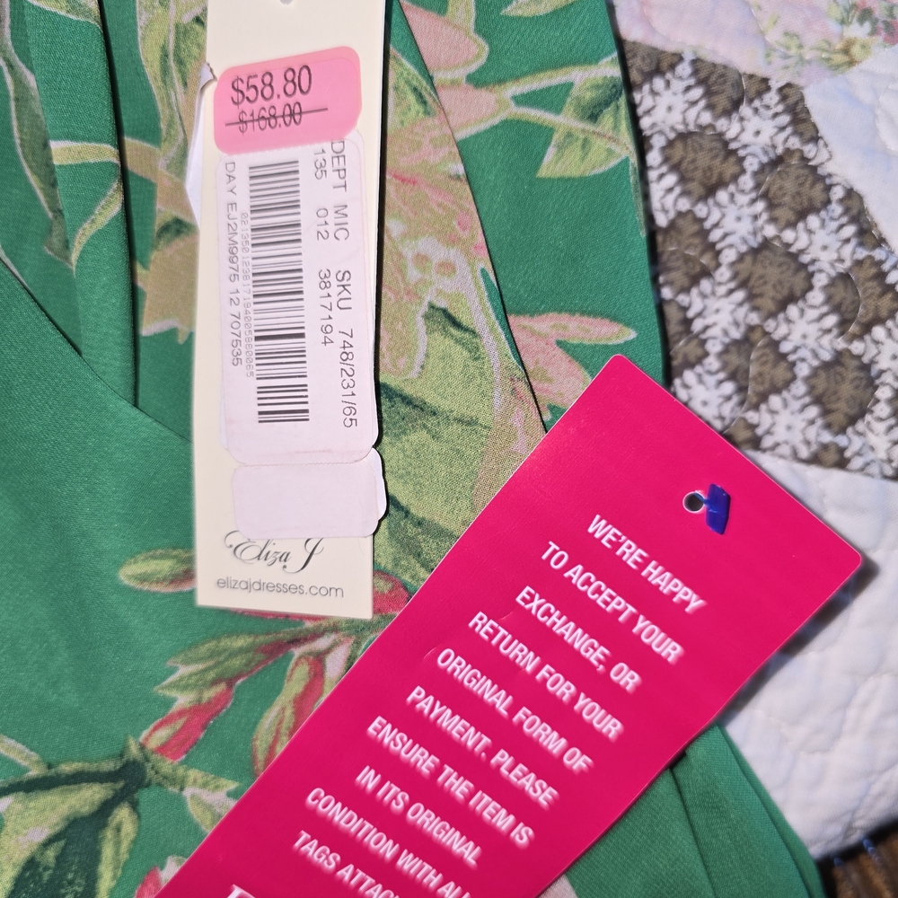Eliza J Green Floral High Low Dress - Picture 5 of 5